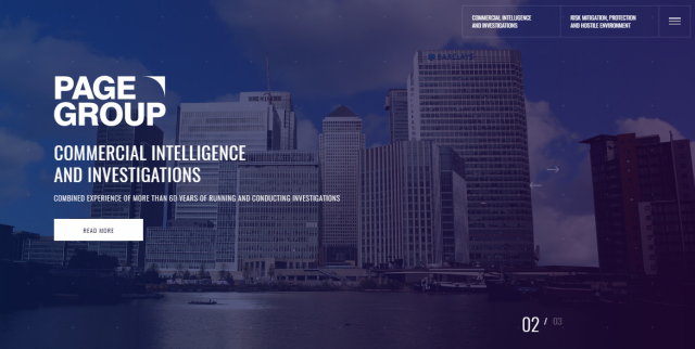 Корпоративный сайт компании PageGroup