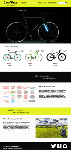 site interface design