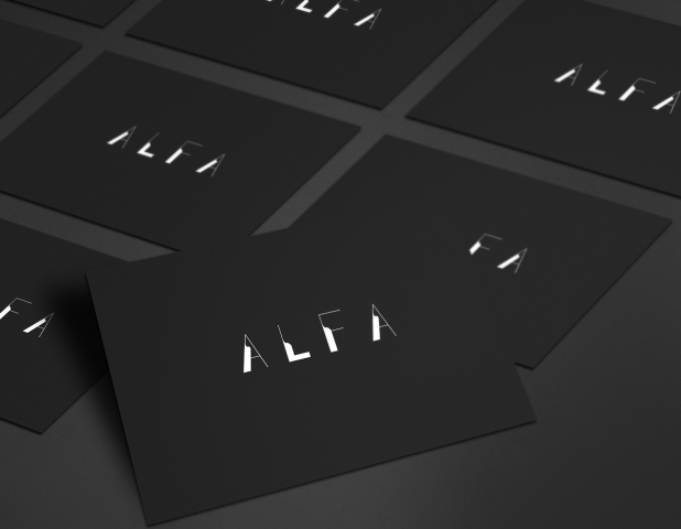 Логотип для студии дизайна и архитектуры "Alfa"