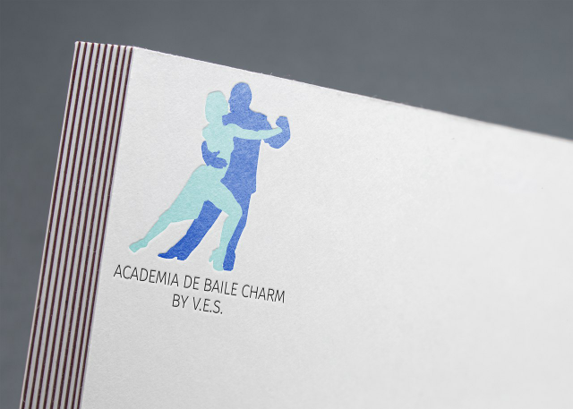 Логотип для школы танцев "ACADEMIA DE BAILE CHARM BY V.E.S"