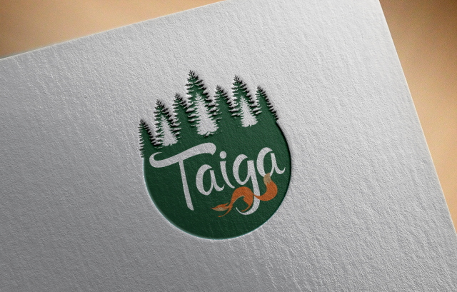 Логотип для кожевенной мастерской "Taiga"