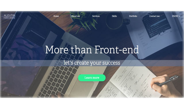 Моя гордость - мой сайт-визитка.