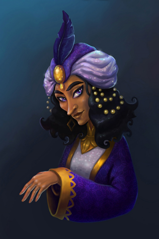 Концепты персонажей сказок "1001 ночь". Шахерезада.