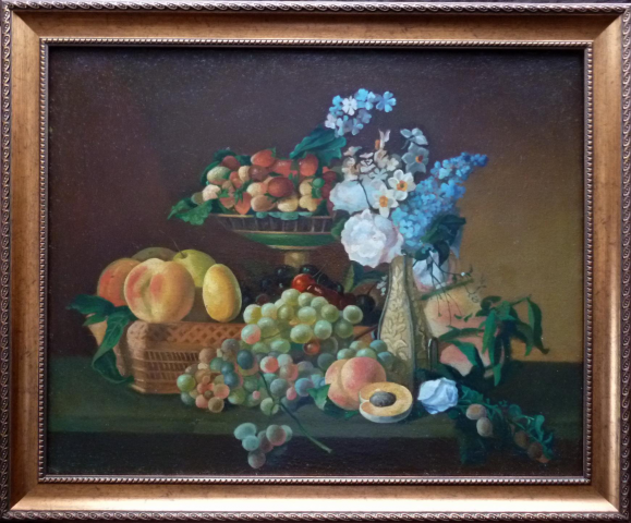 Копия. Холст, масло. Хруцкий "Натюрморт с фруктами". 50*60