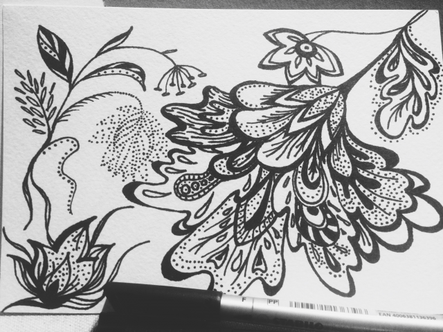 графика листья