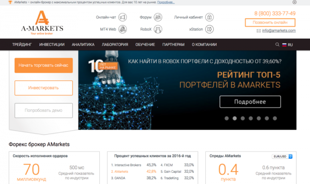 AMARKETS - Форекс брокер