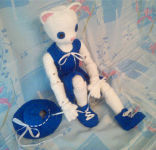 Вязаная шарнирная кукла Аннабет