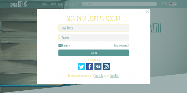 Registration form