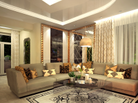 гостиная с камином