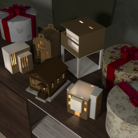 Модель светильников-домов