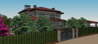 Мой проект и визуализация частного участка в SketchUp