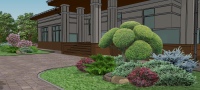 Мой проект и визуализация частного участка в SketchUp