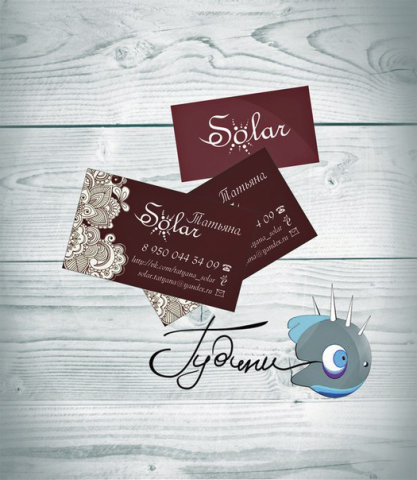 Логотип + визитка для частного мастера скрапбукинга