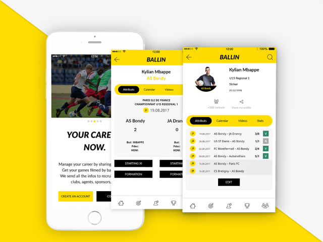 Дизайн мобильного приложения "BALLIN"