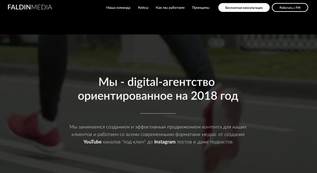 Фирменный стиль для маркетингового агентства Faldin media