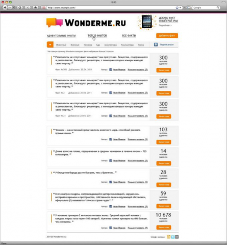 Контент-менеджер сайта Wonderme.ru