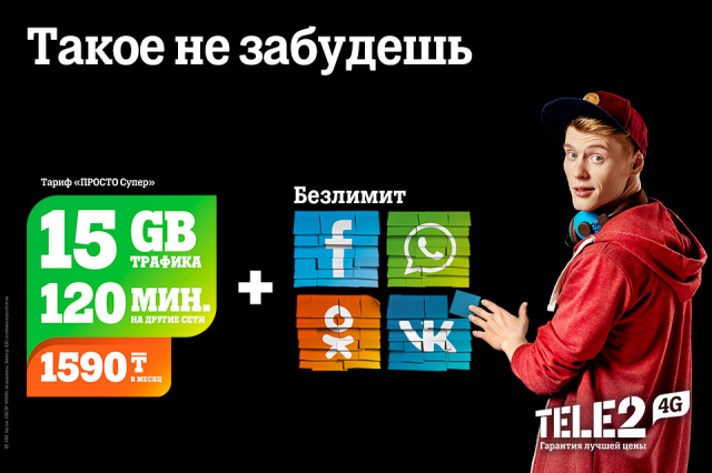 Статичный интернет баннер для Tele2