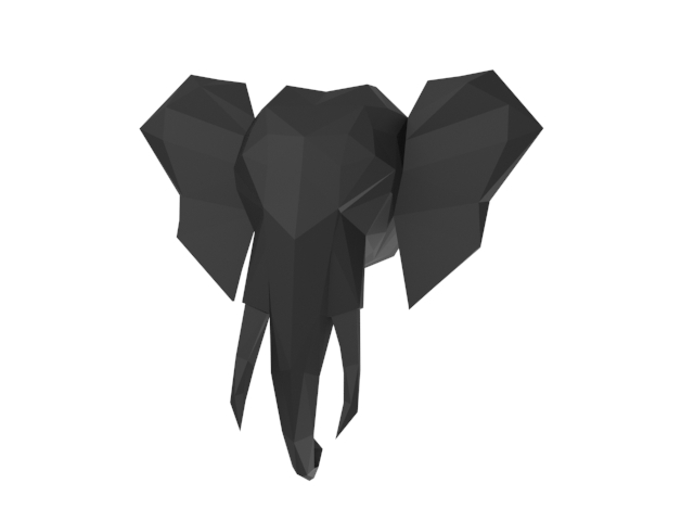 Фигура слона для развертки в pepacura designer