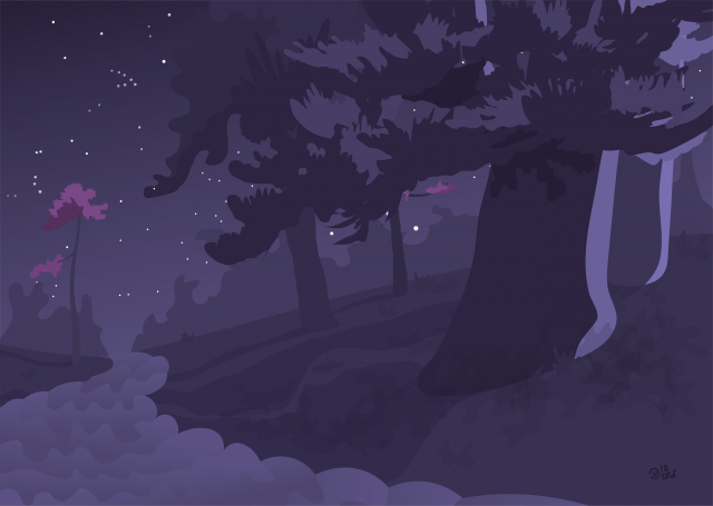 Ночной парк.