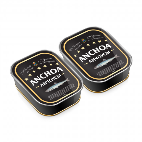 Дизайн упаковки анчоусов.