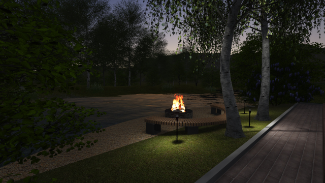 3D визуализация ландшафтного проекта (р. Базаиха)