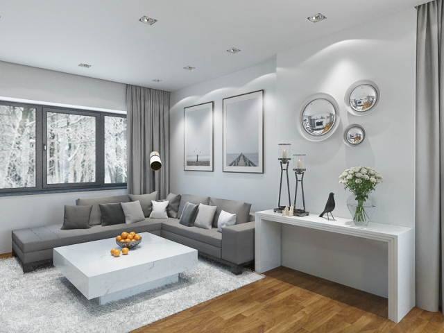 Гостиная в загородном доме