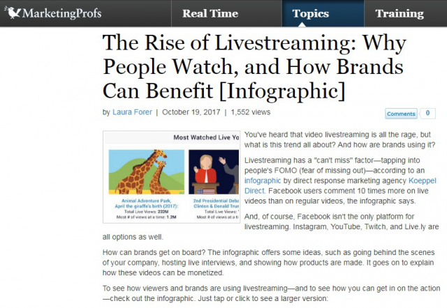 The Rise of Livestreaming