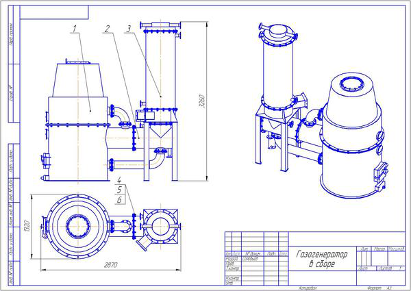 Газогенератор на древесных отходах