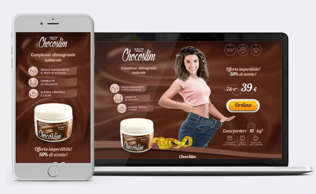 Landing page "Chocoslim"