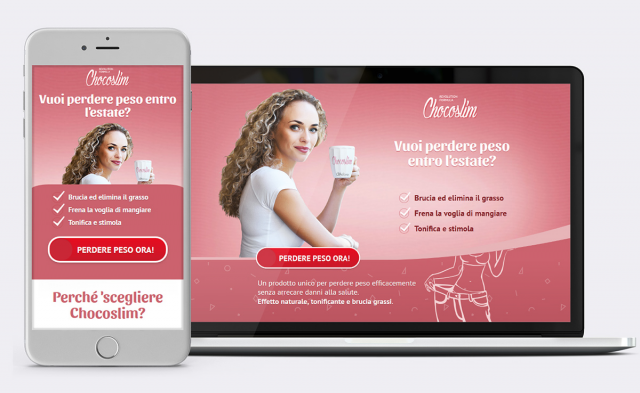 Landing page "Chocoslim"