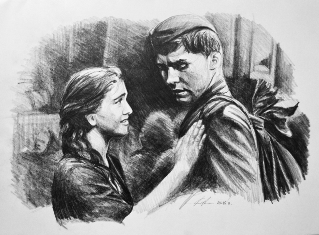Зарисовка к фильму "Баллада о солдате", (1959 г.)