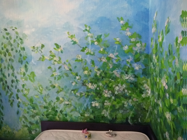 цветущая яблоня