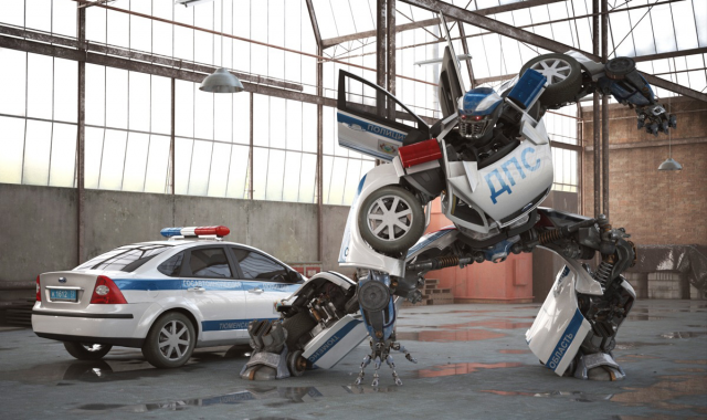 Робот - трансформер ГИБДД. 6000 деталей