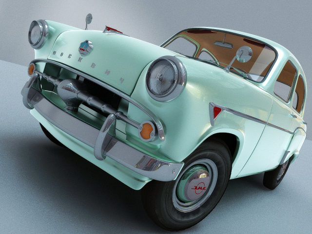 Бирюзовый Москвич. 3D модель
