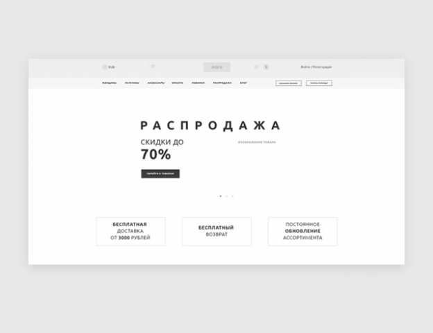 Прототип дизайна для интернет-магазина