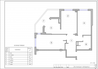 Чертежная документация. 3-х комнатная квартира.