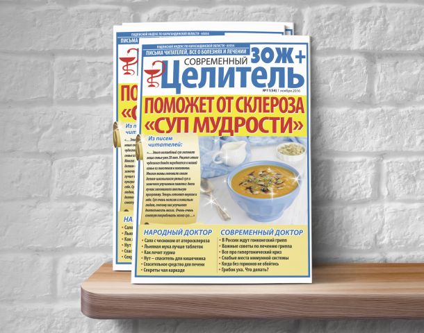 Дизайн обложки для газеты "Целитель" - "Суп мудрости"
