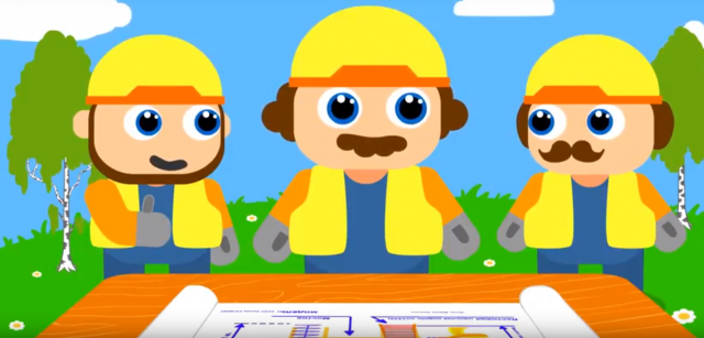 Мультфильм "Весёлая стройка"