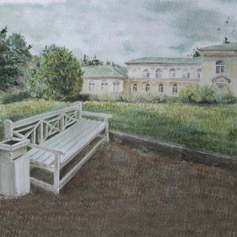 пейзаж. акварель