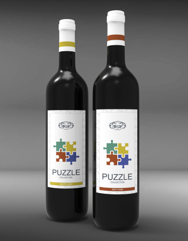Этикетка для вина "PUZZLE"