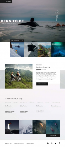Туристический сайт "экстремальных трипов"