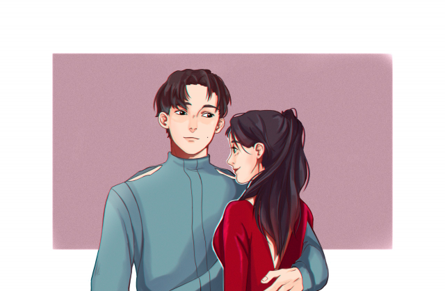 Парный рисунок(бюст)