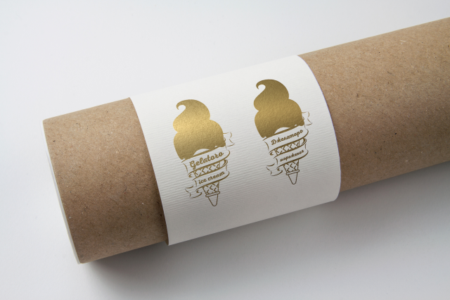 Logo design for the ice-cream cafe "Gelatoro"/option 3