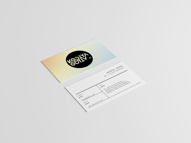 Visiting card and logo for Dj Kostya Outta