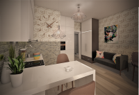 Квартира студия. 37кв.м