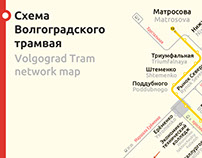Volgograd Tram network map
