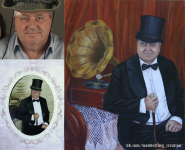 мужчина в цилиндре