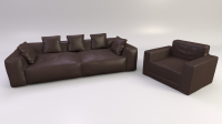 визуализация low poly мебели
