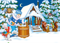 она снежки солила...