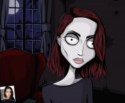 Рисунок по фото в стиле "Tim Burton"